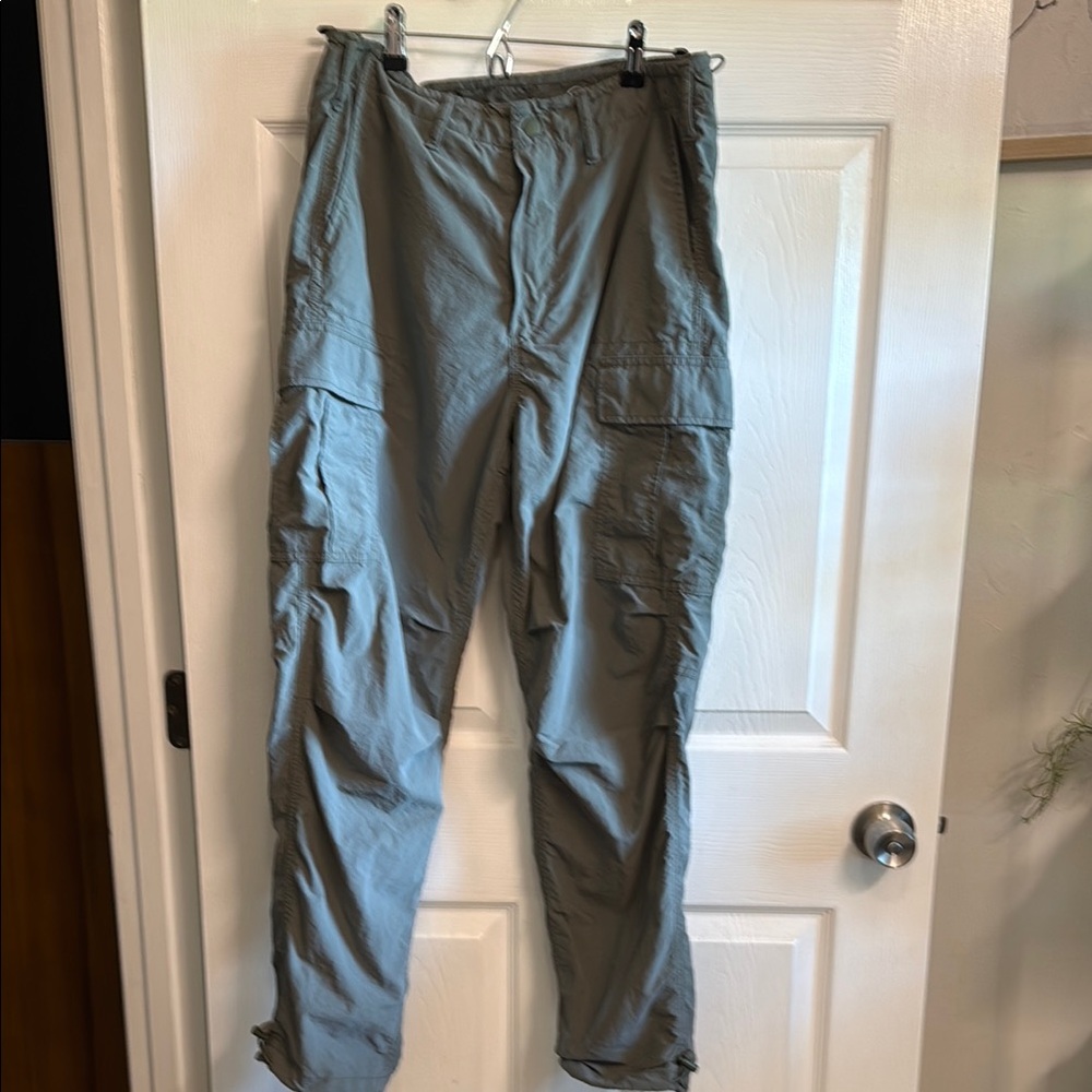 Men's Green Cargo Parachute Pants